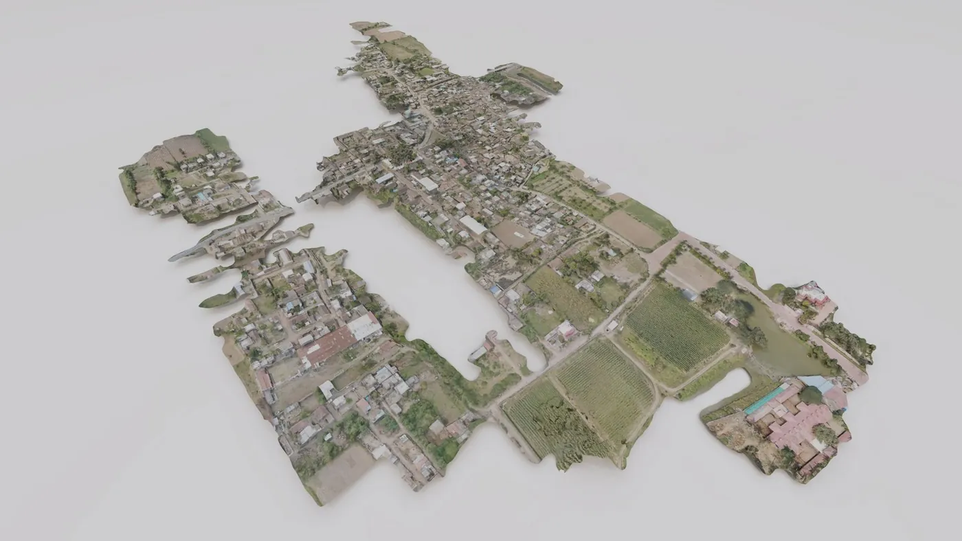 A 3D photogrammetry model of a settlement